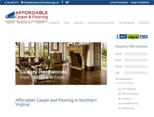 Tablet Screenshot of affordablecarpetandflooring.com